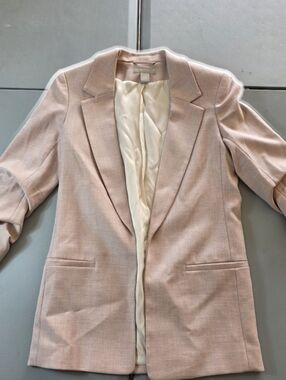 H&M Heathered Pink Jersey Blazer Jacket